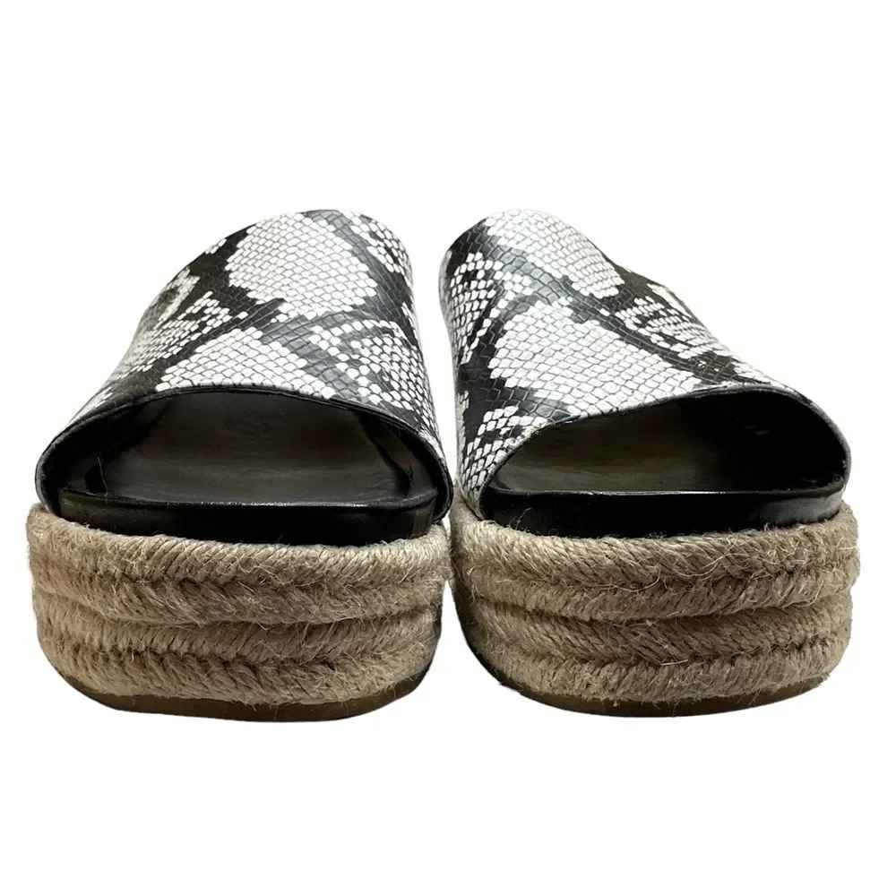 Franco Sarto Tola Espadrille Snake Print Sandal Slide 8.5